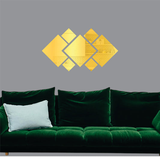Square Shaped Mirror Wall Stickers